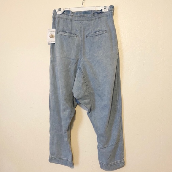 Free People Mover Shaker Pleated Paper Bag Jeans - Picture 5 of 8